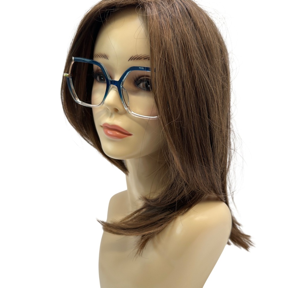 Zeelool Blue Gradient Rose Gold Geometric Eyeglass Frames Only JGX883711-03